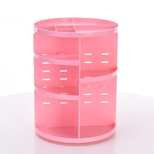 Rotating Makeup Organizer 360-Degree Vanity with Vertical Storage