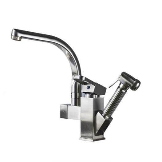 Rotating Sink Faucet 360 Swivel Brass Ceramic Valve with Pull-Out Sprayer