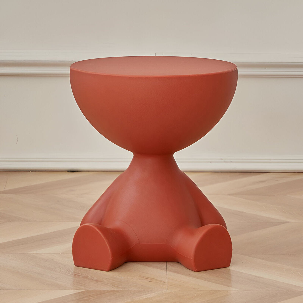 Round Coffee Table | Sculptural Figure Side Table with Round Top