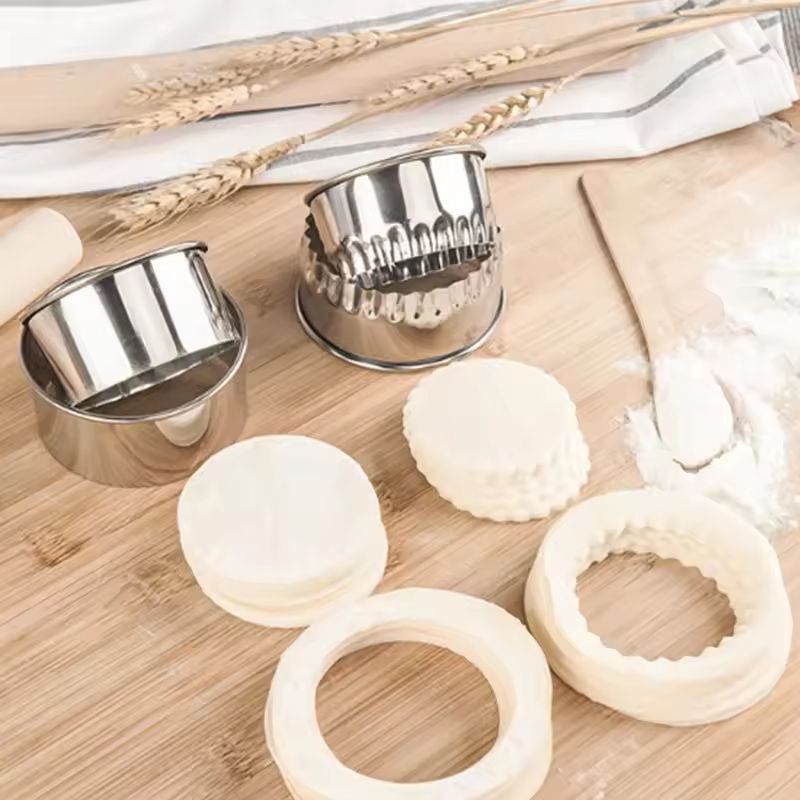 Round Cookie Cutter Set Stainless Steel | 3 Sizes with Rolled Edges | Dishwasher-Safe for Dough, Pastry & Ravioli