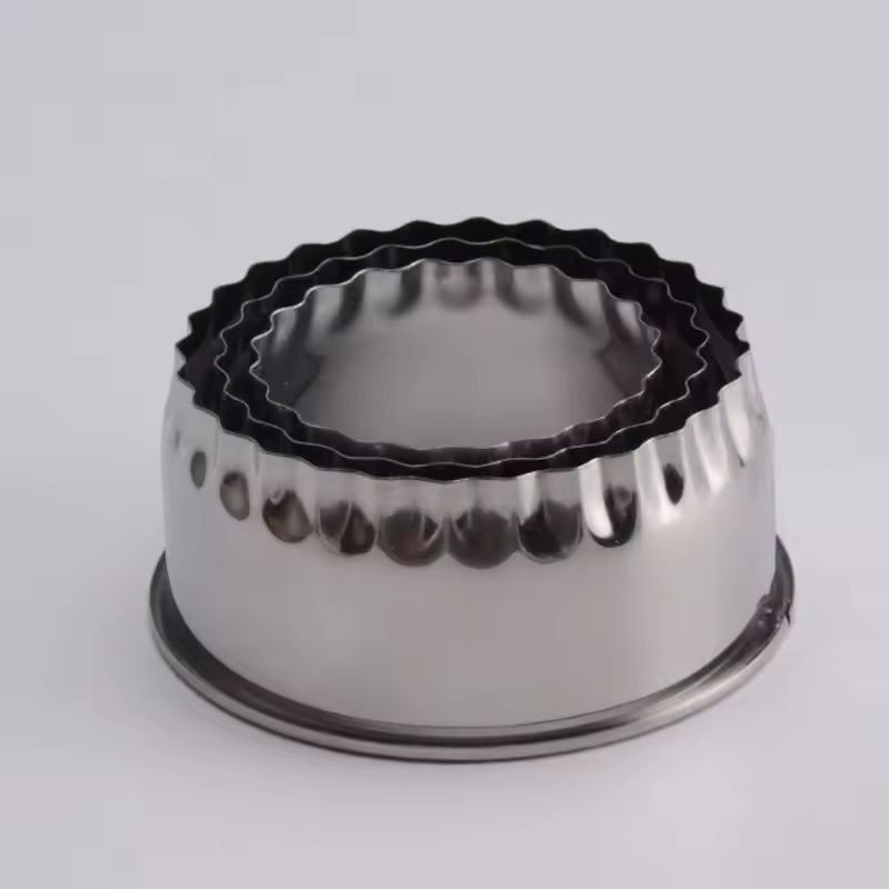 Round Cookie Cutter Set Stainless Steel | 3 Sizes with Rolled Edges | Dishwasher-Safe for Dough, Pastry & Ravioli