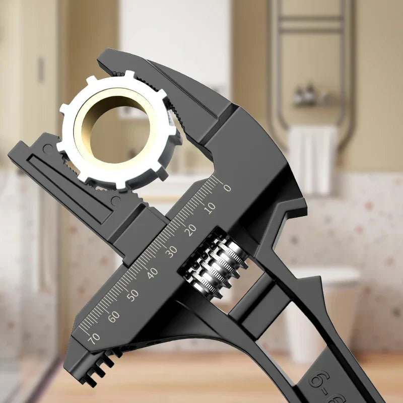 Adjustable Universal Wrench Aluminium Alloy | Large Opening for Nuts & Fittings | Compact Handle for Tight Spaces 3