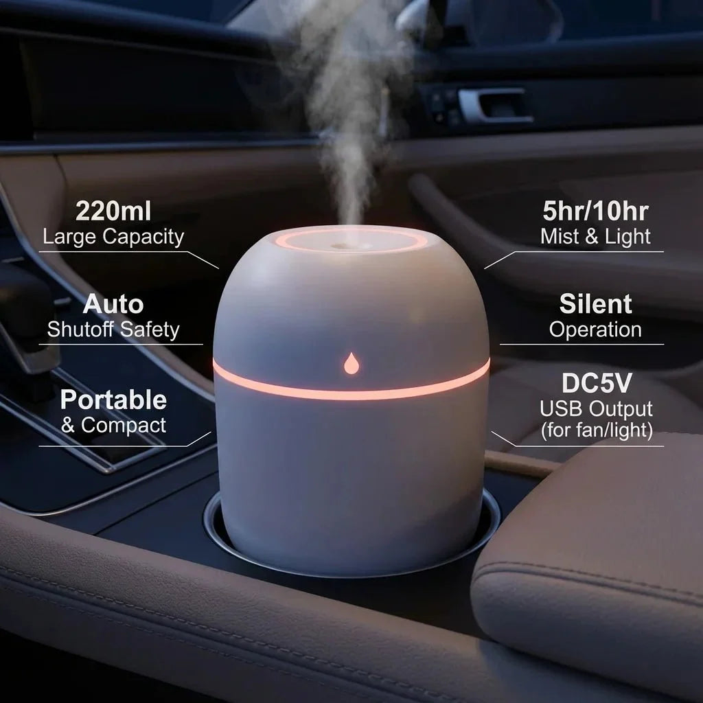USB Humidifier Portable Compact Silent with Aromatherapy Function 6