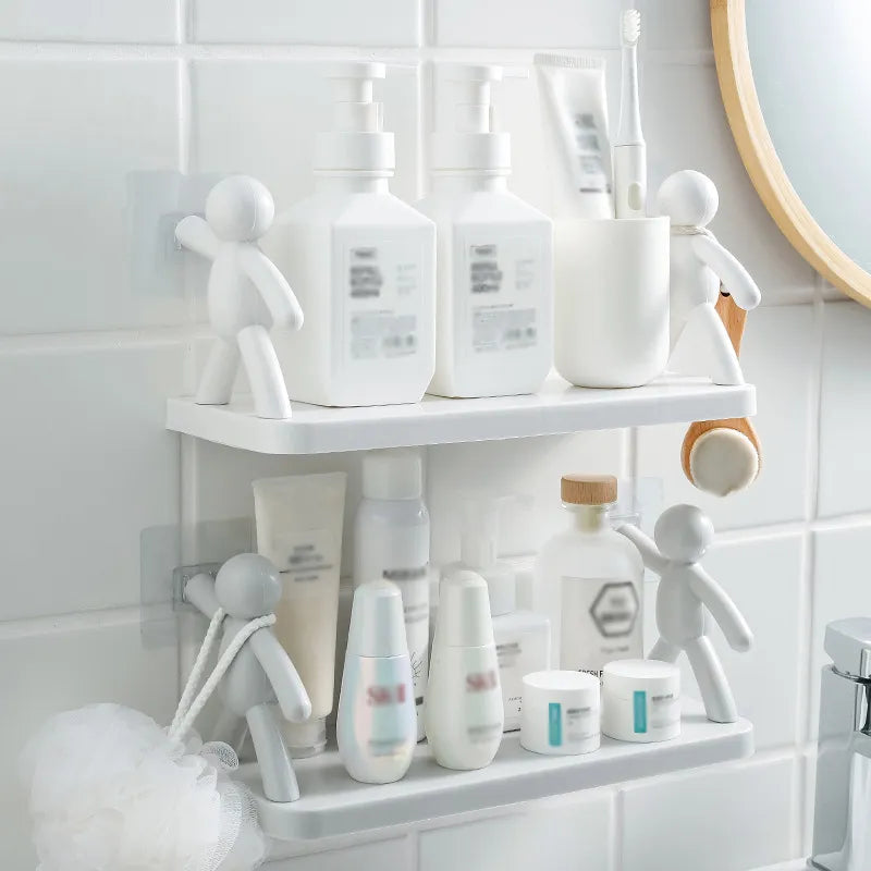 No-Drill Wall Shelf | Adhesive Mount, No Tools Needed | Modern Space-Saving Storage for Kitchen, Bathroom & Office 11
