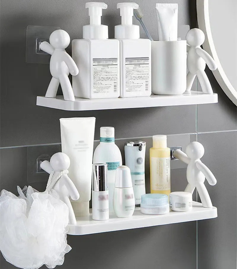 No-Drill Wall Shelf | Adhesive Mount, No Tools Needed | Modern Space-Saving Storage for Kitchen, Bathroom & Office 7