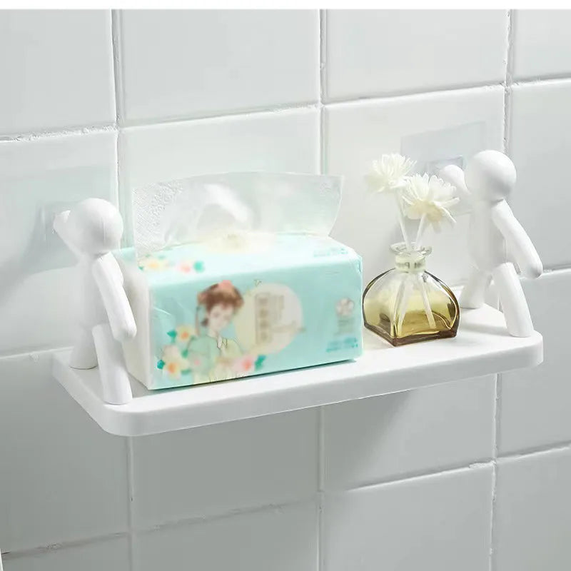 No-Drill Wall Shelf | Adhesive Mount, No Tools Needed | Modern Space-Saving Storage for Kitchen, Bathroom & Office 8