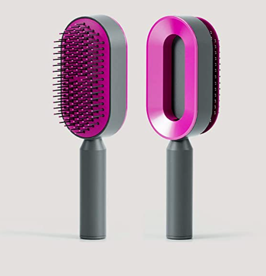 Self-Cleaning Hairbrush | Retractable Bristles & Soothing Scalp Massage | Gentle Detangling for All Hair Lengths