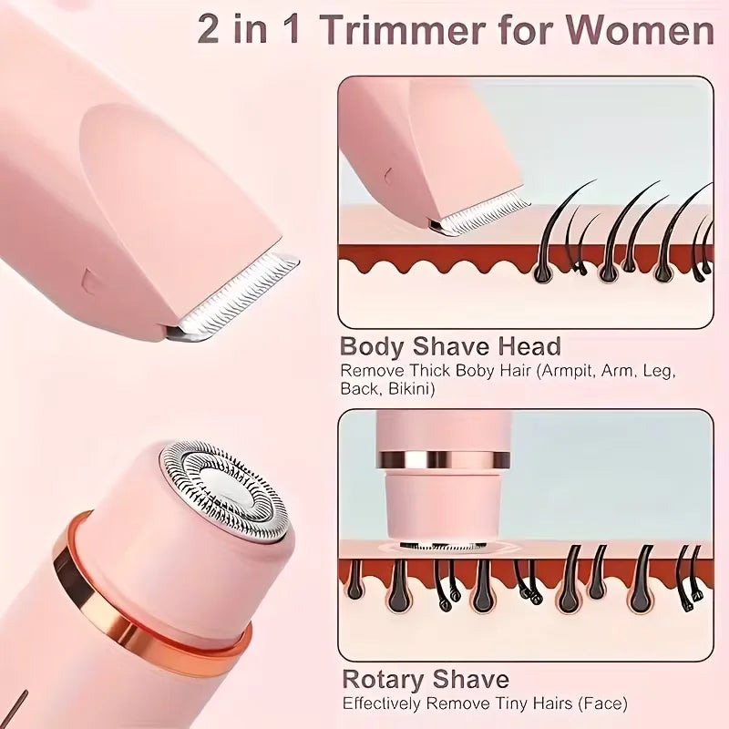 Shaver for Women | 2-in-1 Wet & Dry Cordless Electric Body Trimmer