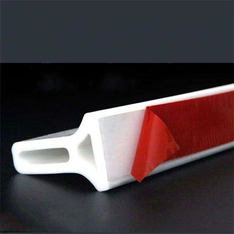 Shower Water Barrier Strip PVC | Peel-and-Stick, Flexes to Fit Curves and Corners | Keeps Bathroom Floors Dry and Slip-Free
