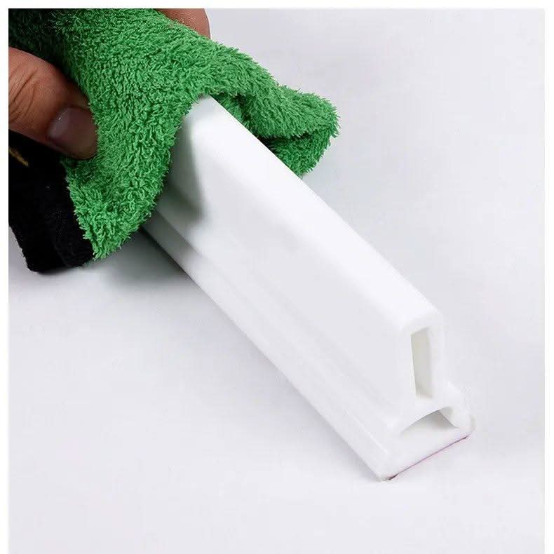 Shower Water Barrier Strip PVC | Peel-and-Stick, Flexes to Fit Curves and Corners | Keeps Bathroom Floors Dry and Slip-Free