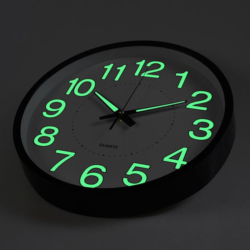 Silent LED Wall Clock 12-Inch Timepiece With Clear Visibility - Plastic - Silent Movement - Round