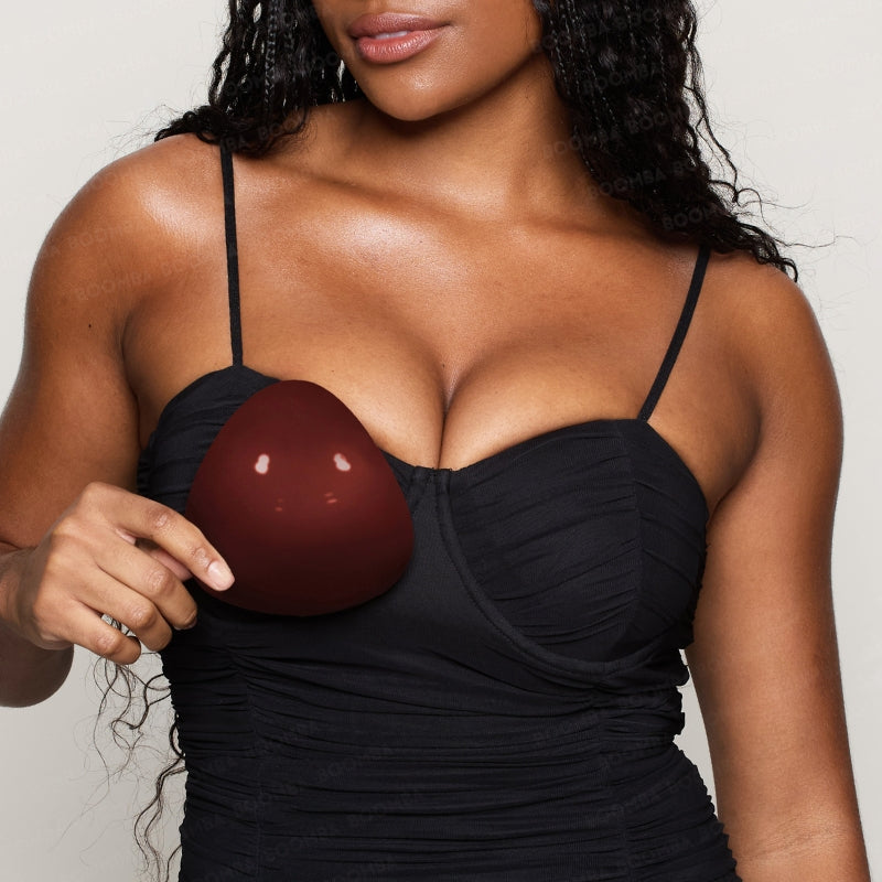 Silicone Breast Enhancer Inserts | Triangular Shape for Low V-Cut Tops | Double-Sided Adhesive, Boosts Up to 2 Cup Sizes