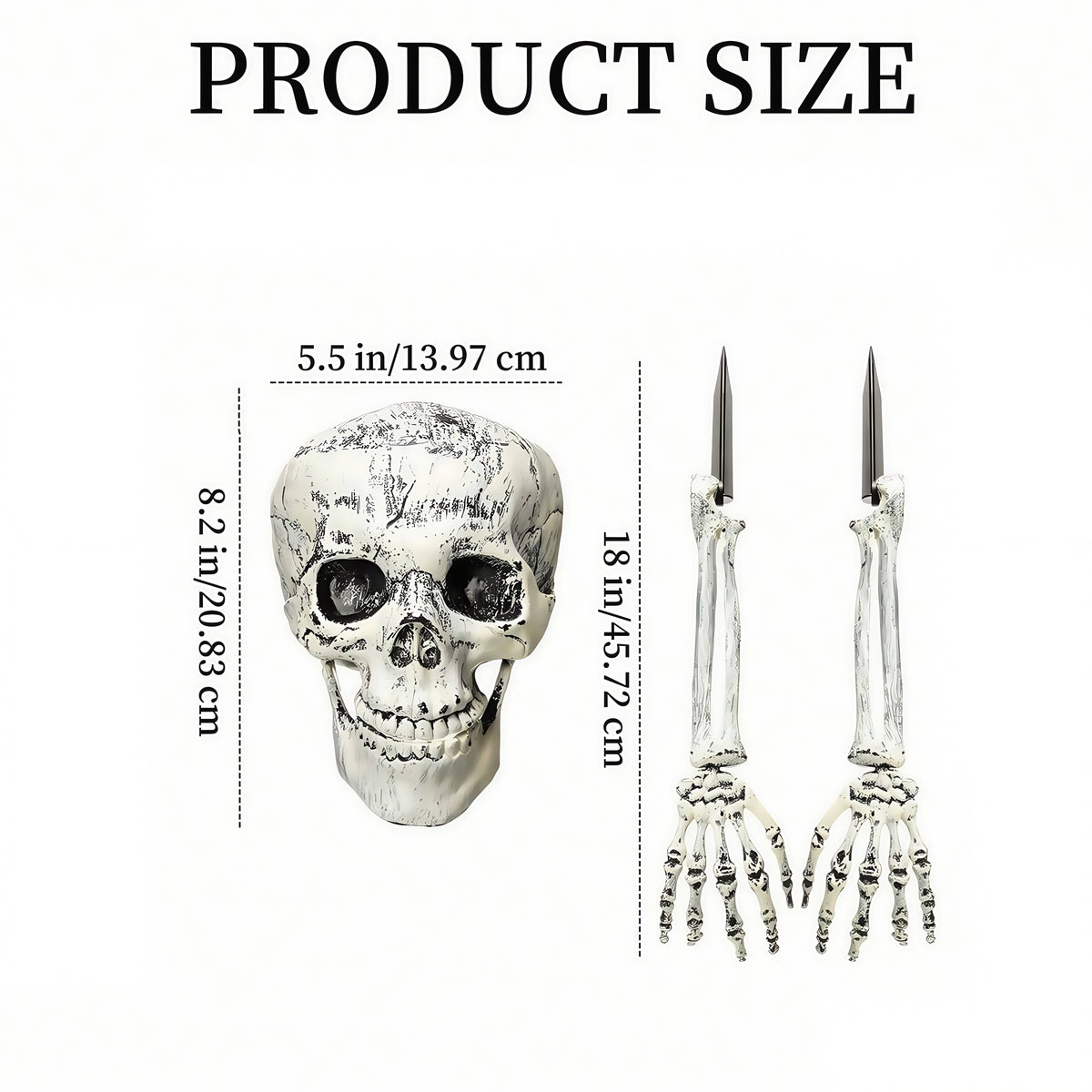 Skeleton Stake Decorations Halloween | Realistic Arm and Leg Bones | Weather-Resistant Reusable Outdoor Garden Stakes