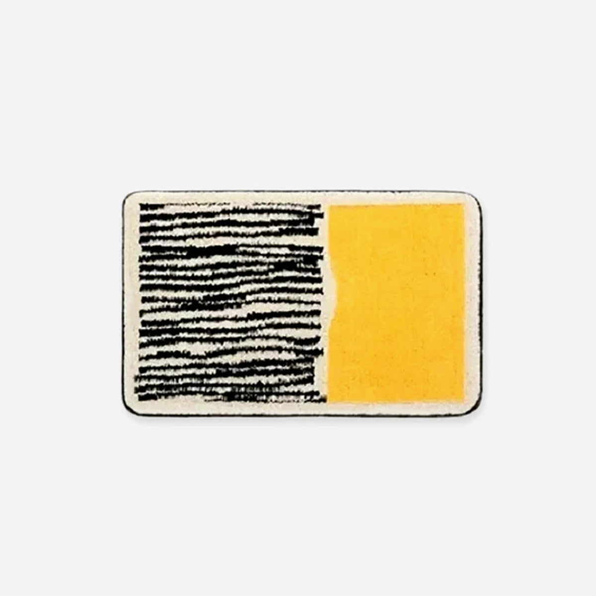Small Bathroom Rug | Speckled Grid, Solid Block Panel