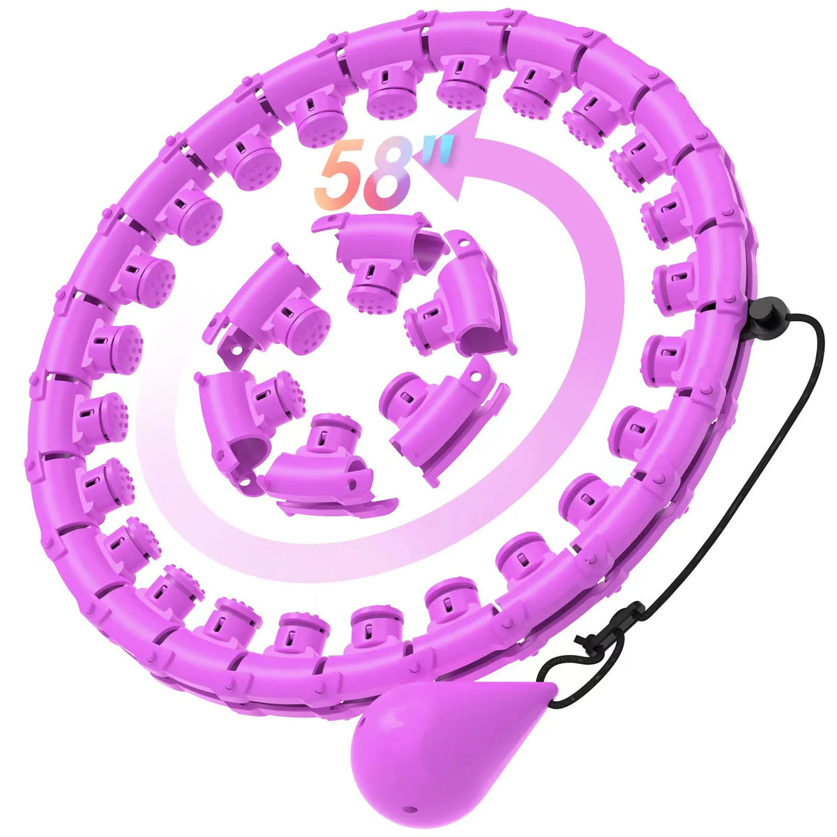 Smart Weighted Hula Hoop | Detachable Links And Weight Ball