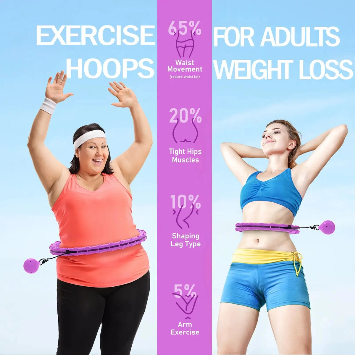 Smart Weighted Hula Hoop | Detachable Links And Weight Ball