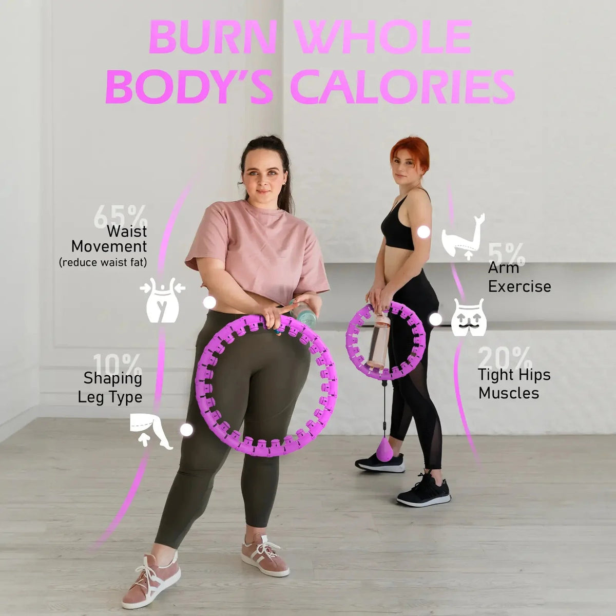 Smart Weighted Hula Hoop | Detachable Links And Weight Ball