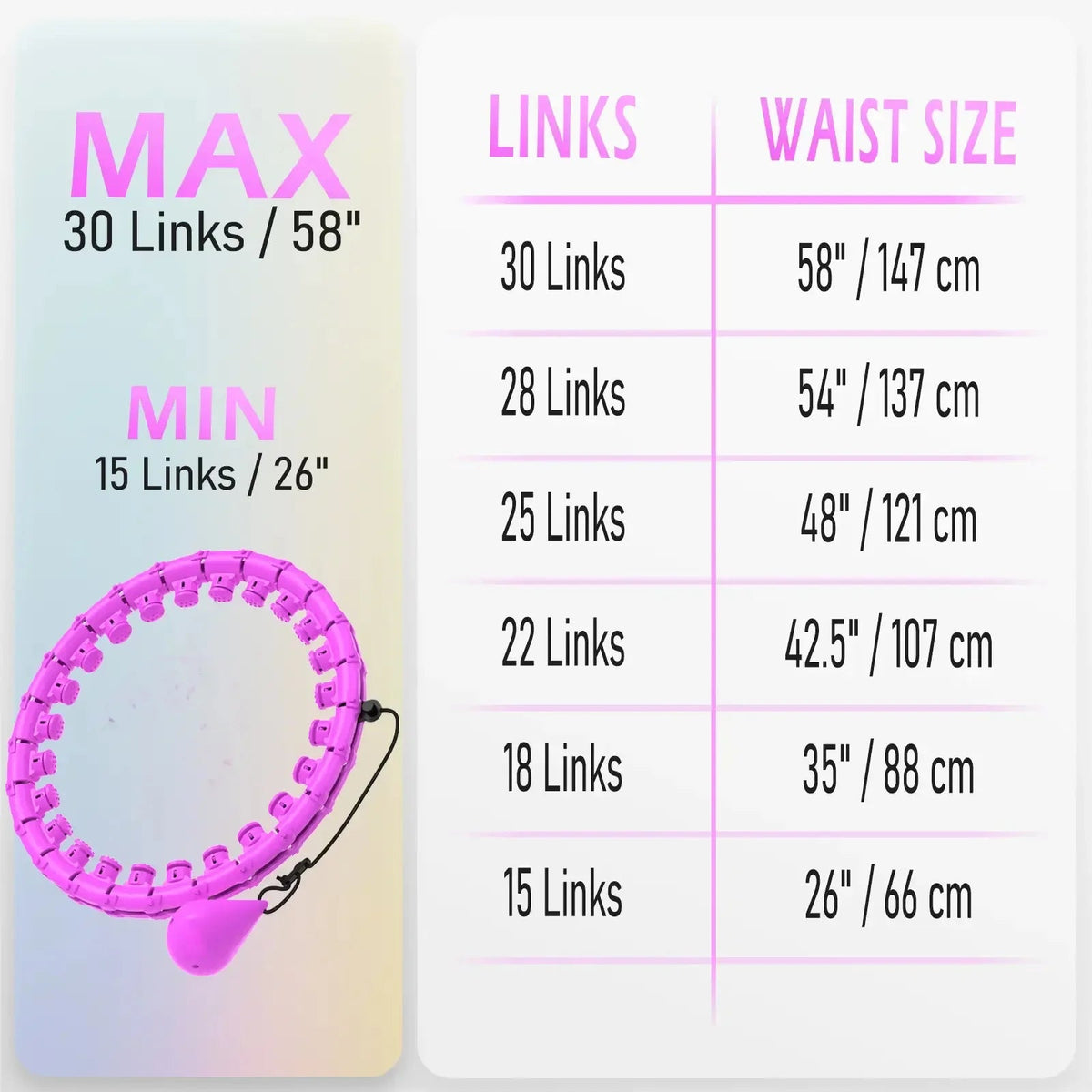 Smart Weighted Hula Hoop | Detachable Links And Weight Ball