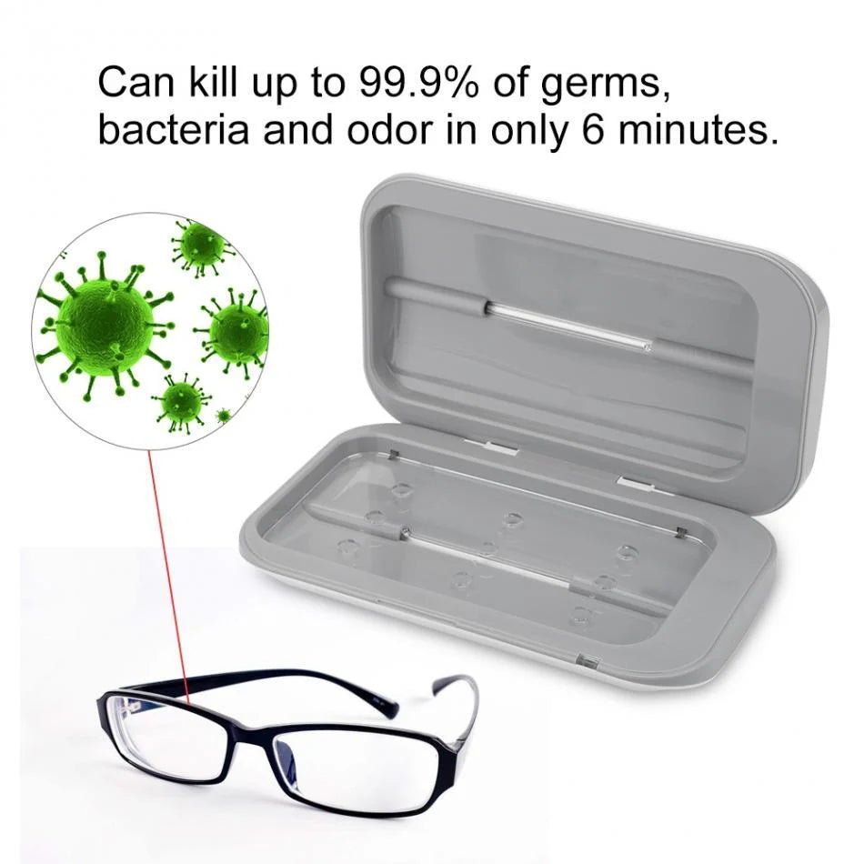 Smartphone Sanitizer | Hinged Case, Lamp In The Lid