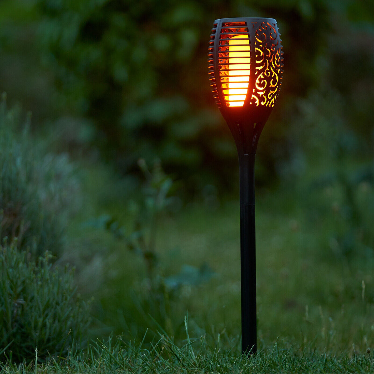Solar Flame Garden Light | IP65 Weatherproof, No Wiring Needed | Metal Stake, 3 Sizes, 12-96 LED, 51-76 cm Tall
