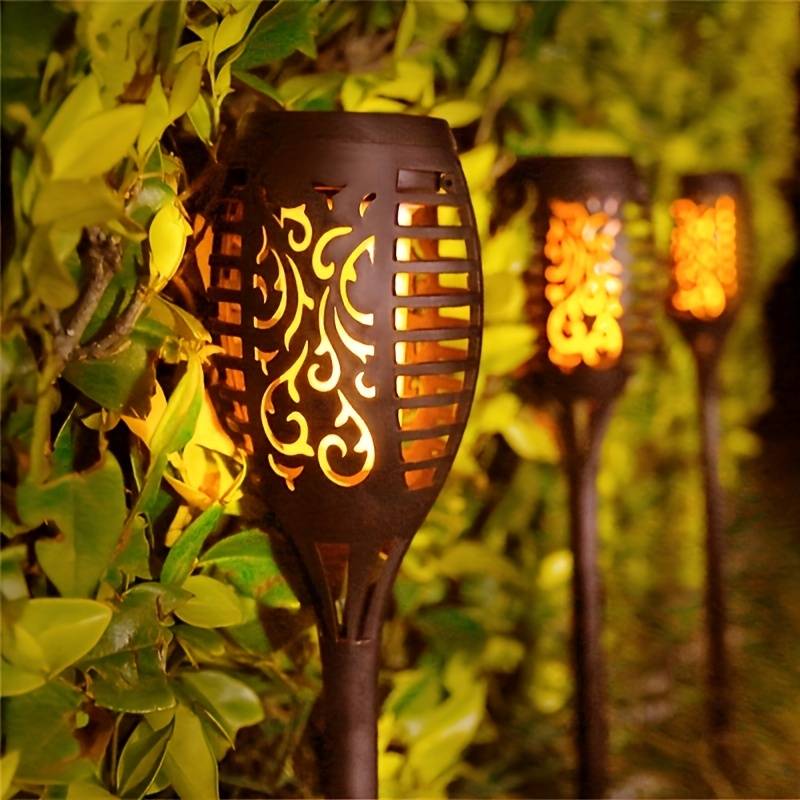 Solar Flame Garden Light | IP65 Weatherproof, No Wiring Needed | Metal Stake, 3 Sizes, 12-96 LED, 51-76 cm Tall