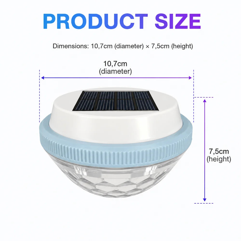 Solar Floating Pool Light – RGB Colour Changing Waterproof Lamp