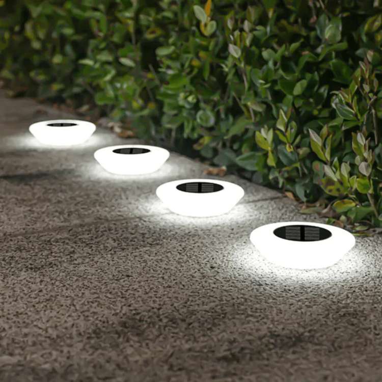 Solar Garden Lights Stainless Steel | 4 Pack LED, Tool-Free Stake Install | Rust-Proof & Weatherproof All Year