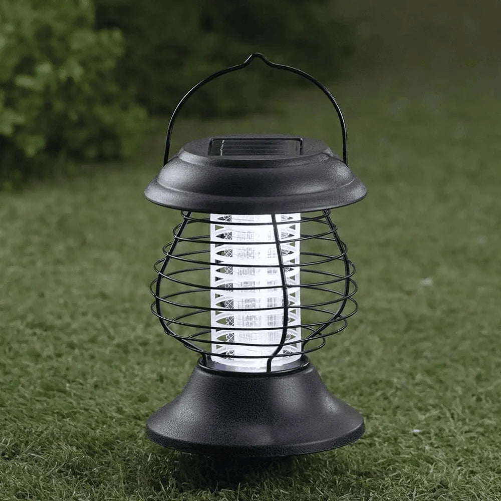 Solar Mosquito Zapper Lantern ABS Housing | 3-Position Setup, 10-Hour Runtime | IP65 Weatherproof, Dusk Sensor