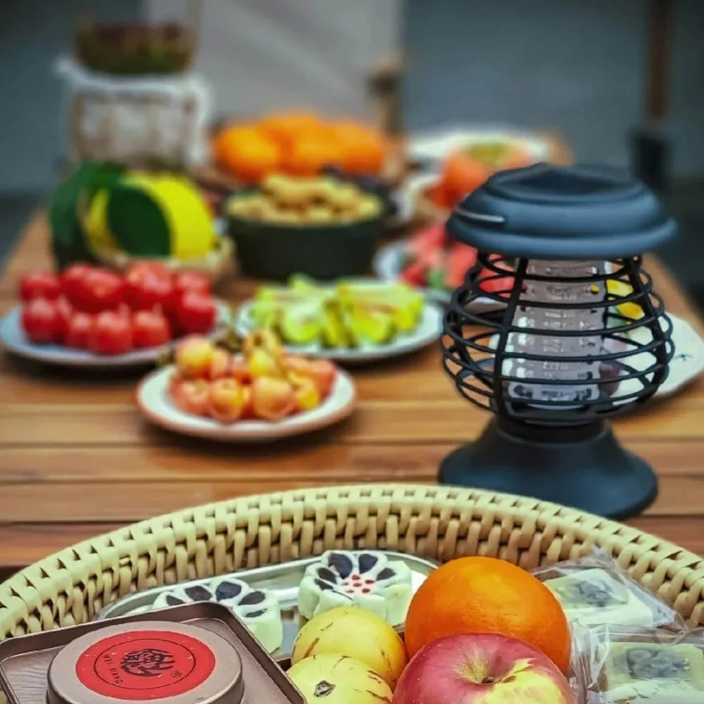 Solar Mosquito Zapper Lantern ABS Housing | 3-Position Setup, 10-Hour Runtime | IP65 Weatherproof, Dusk Sensor