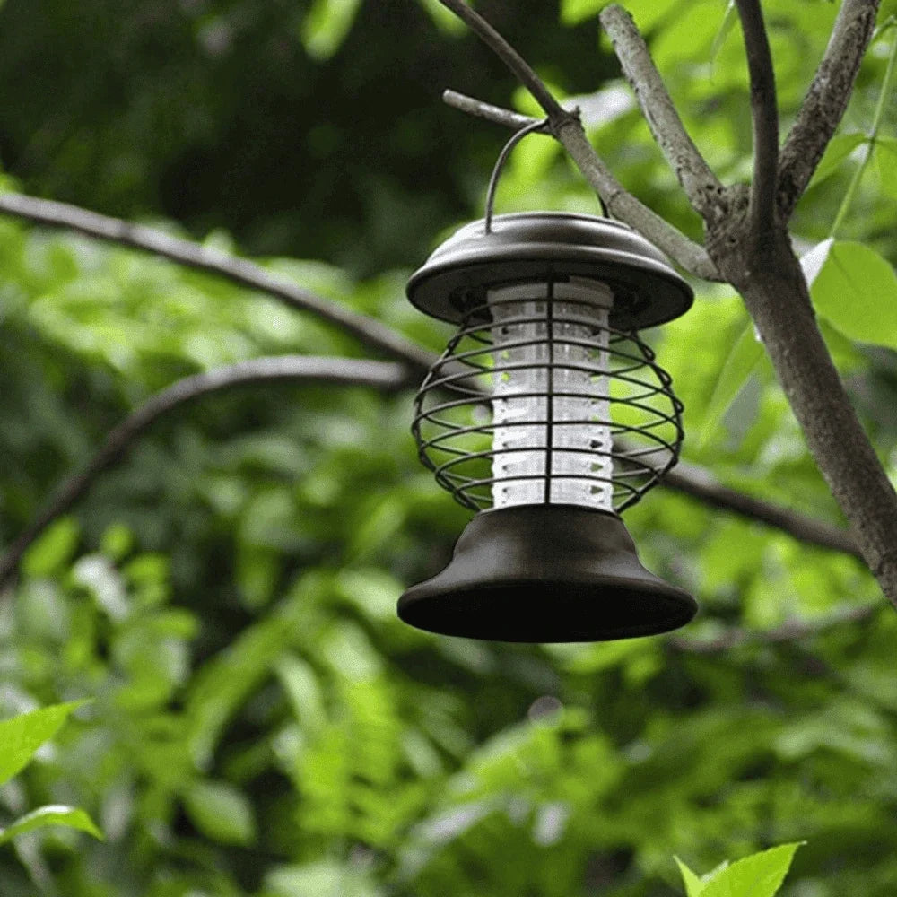 Solar Mosquito Zapper Lantern ABS Housing | 3-Position Setup, 10-Hour Runtime | IP65 Weatherproof, Dusk Sensor