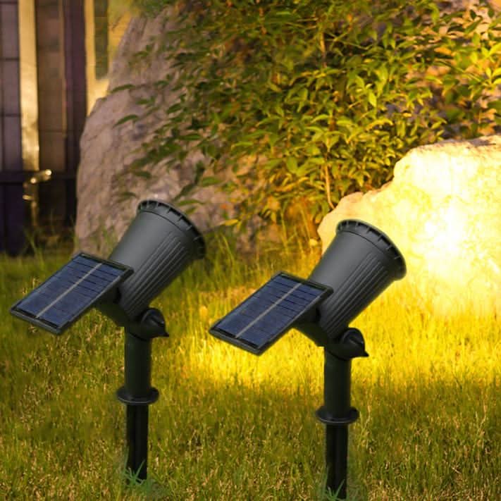 Solar Powered Garden Spotlight with Color-Changing LEDs - Weather-Resistant Design