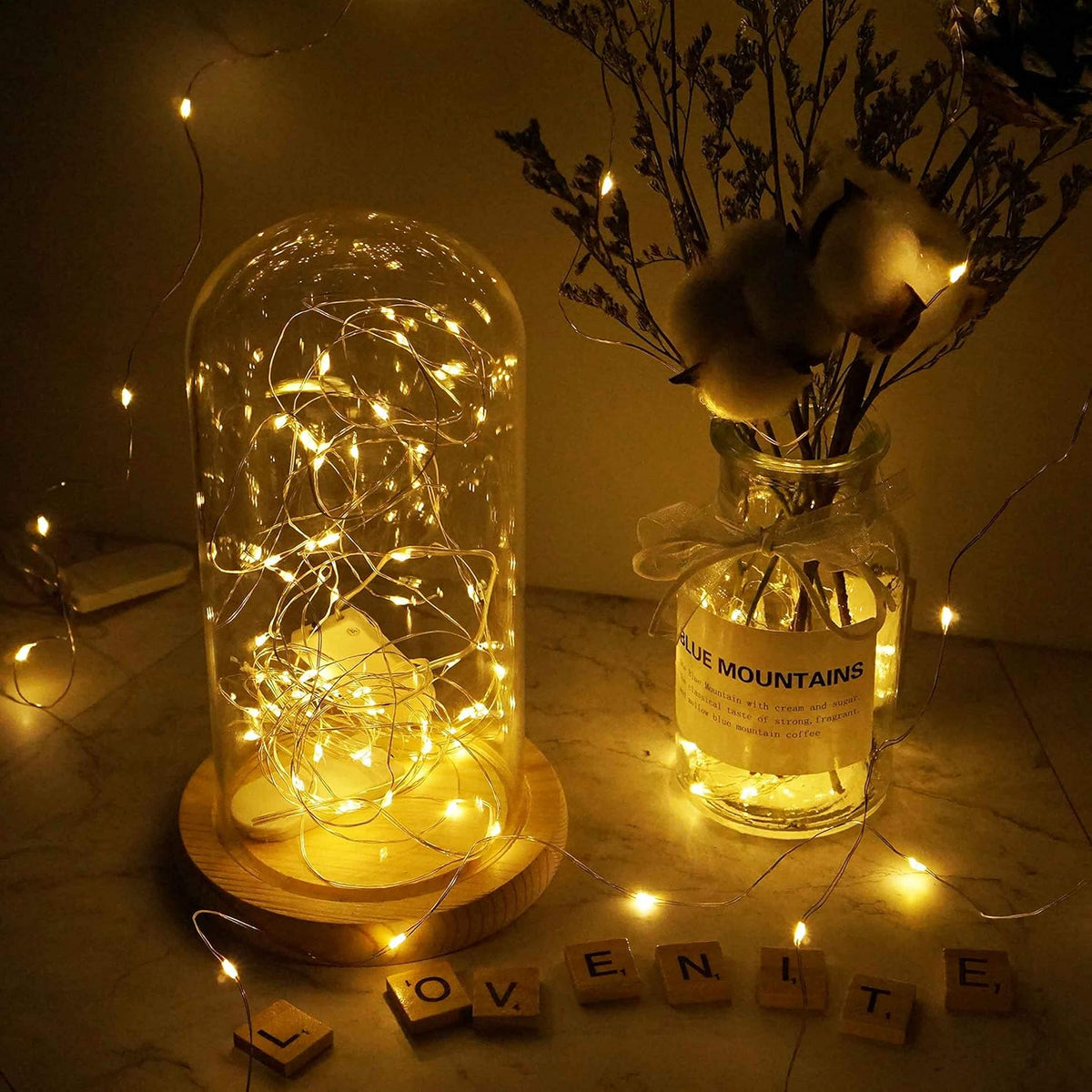 Solar String Fairy Lights | 50-300 LEDs, 8 Colour Options, Up to 30m Length | IP65 Waterproof, Solar Powered, No Wiring