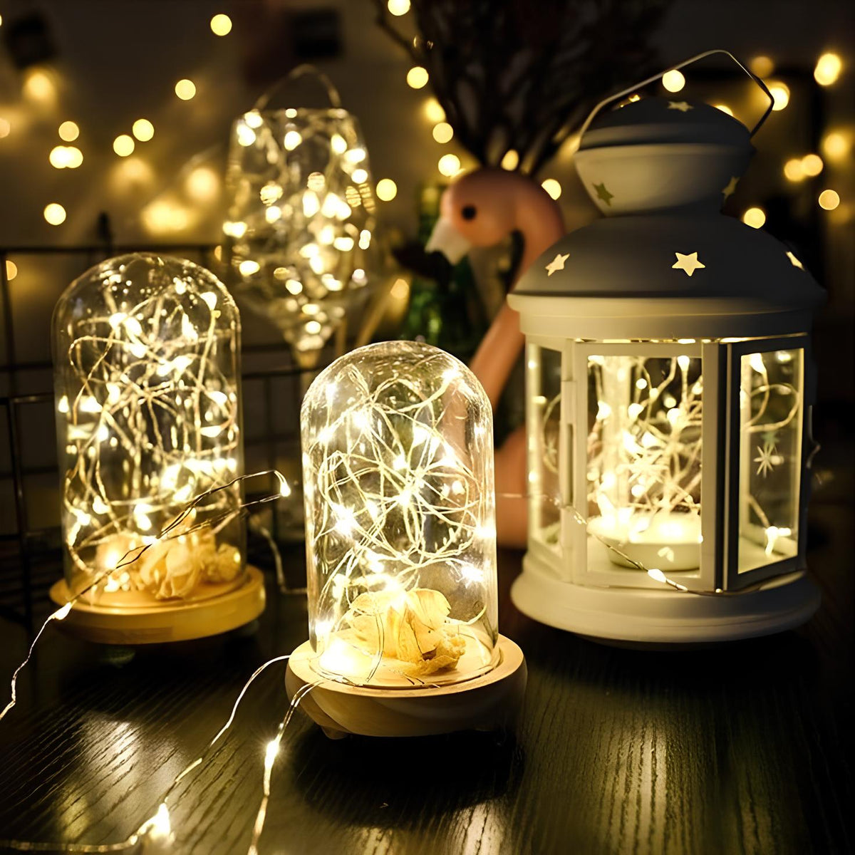 Solar String Fairy Lights | 50-300 LEDs, 8 Colour Options, Up to 30m Length | IP65 Waterproof, Solar Powered, No Wiring