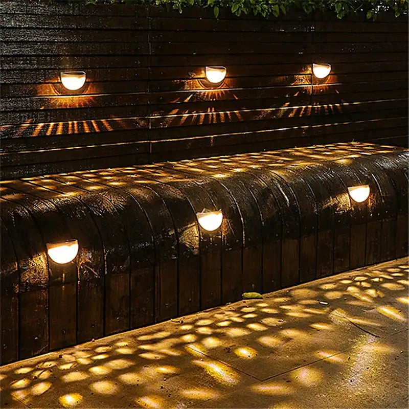 Solar Wall Lamp, Waterproof Build | Auto On/Off, Up to 8 Hours Warm White Light | 2, 4 or 10 Pack, Black or White