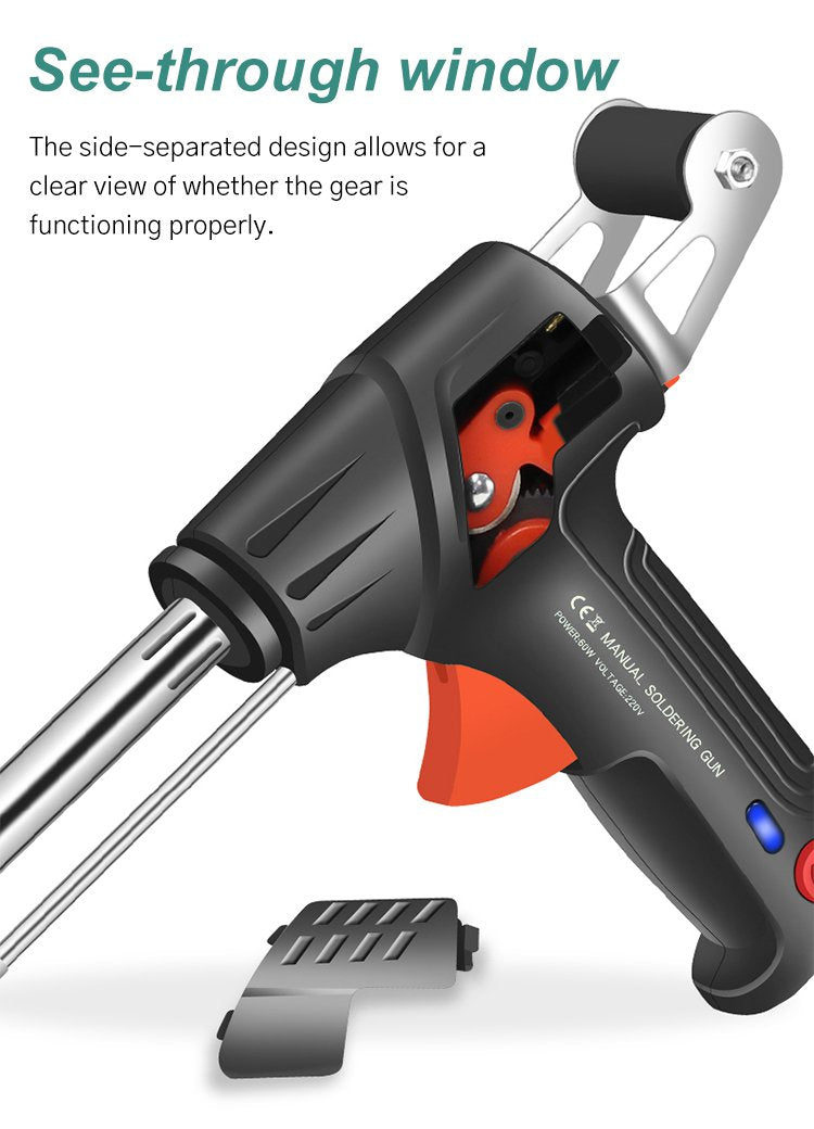 Soldering Gun | 20-Second Ceramic Core Heat-Up | Ergonomic One-Handed Control for Clean Precise Solder Joints Quickly