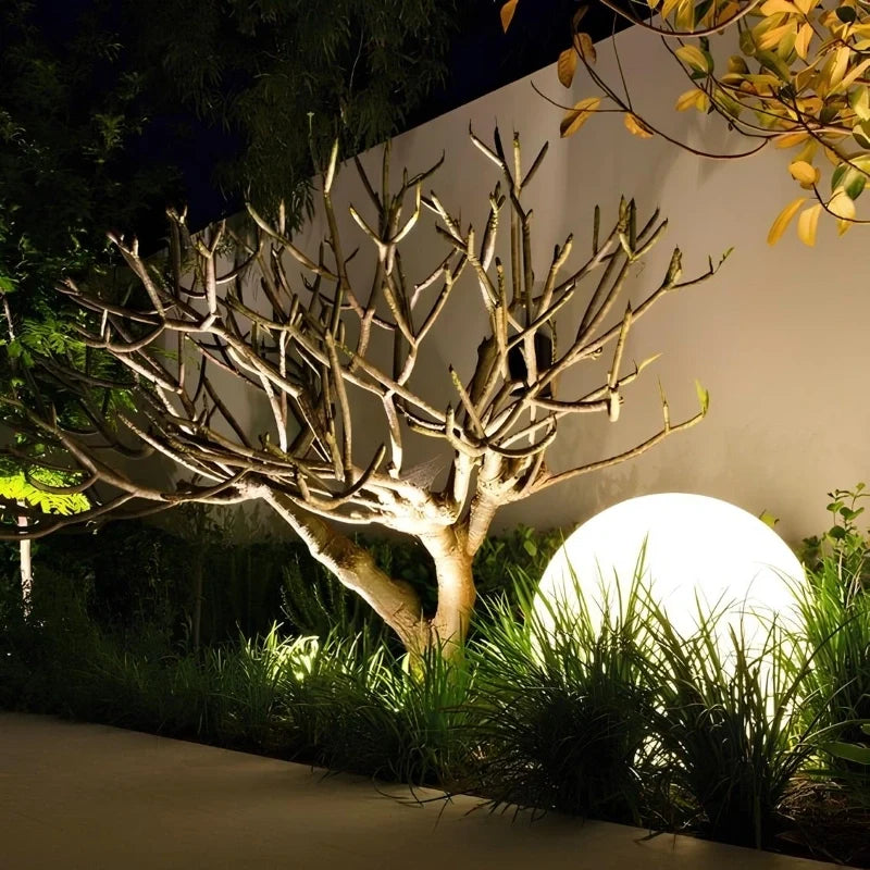 Spherical LED Garden Light | 16-Colour Remote Control, USB Rechargeable | Weather-Resistant, Solar Powered Option