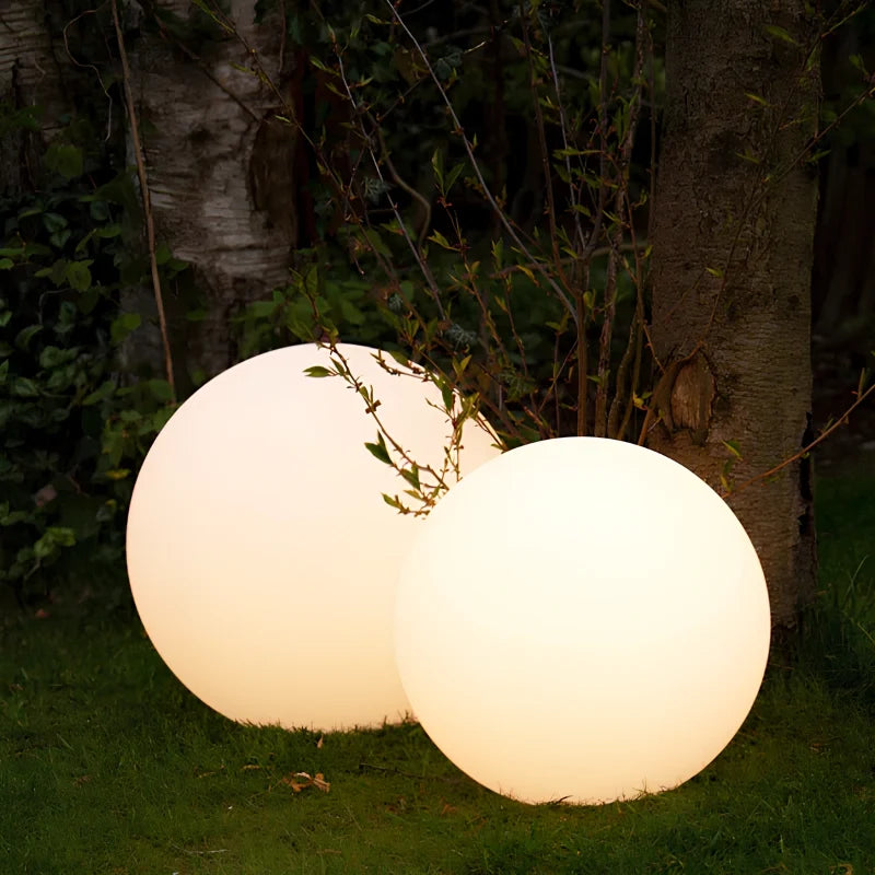 Spherical LED Garden Light | 16-Colour Remote Control, USB Rechargeable | Weather-Resistant, Solar Powered Option