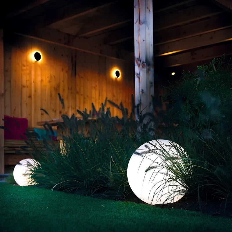 Spherical LED Garden Light | 16-Colour Remote Control, USB Rechargeable | Weather-Resistant, Solar Powered Option