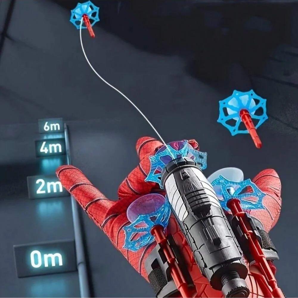 Spider Web Shooter Glove Superhero Cosplay Toy | Wrist-Mounted Shooting Mechanism | Interactive Play for Kids & Adults