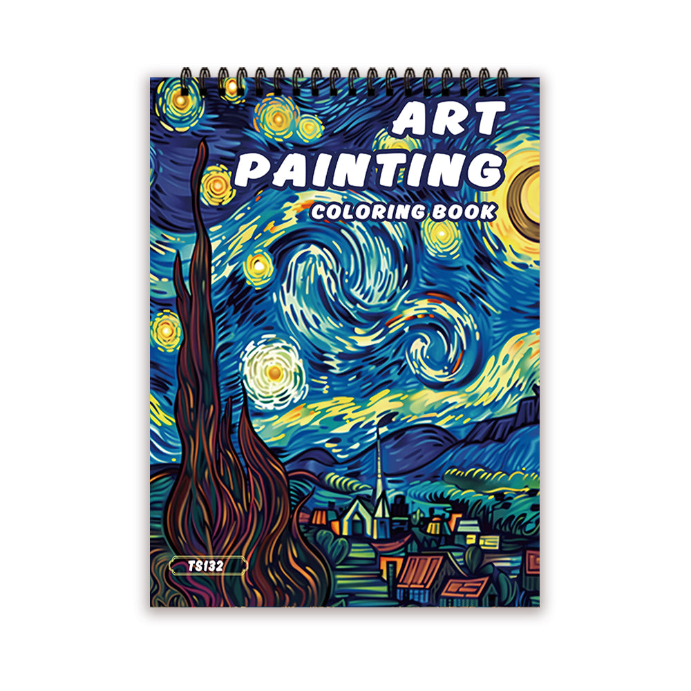 Spiral Colouring Book for Adults | Thick 100gsm Paper, Lay-Flat Spiral Binding | Stress Relief Art Therapy Gift