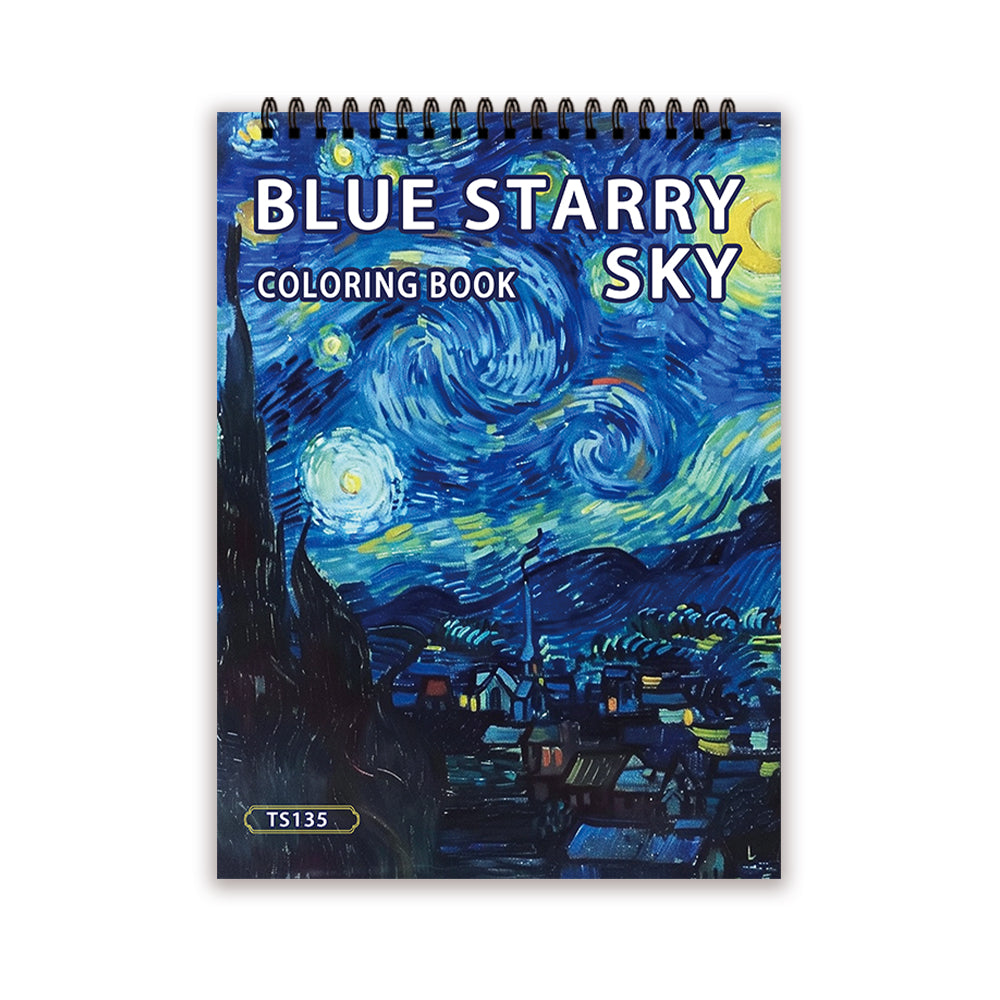 Spiral Colouring Book for Adults | Thick 100gsm Paper, Lay-Flat Spiral Binding | Stress Relief Art Therapy Gift