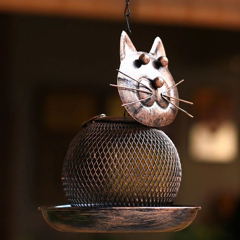 Squirrel-Proof Bird Feeder Hanging Metal with Multiple Feeding Ports