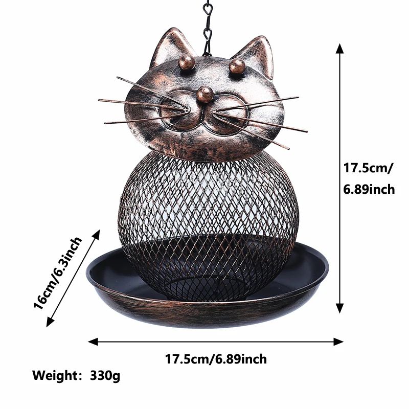 Squirrel-Proof Bird Feeder Hanging Metal with Multiple Feeding Ports