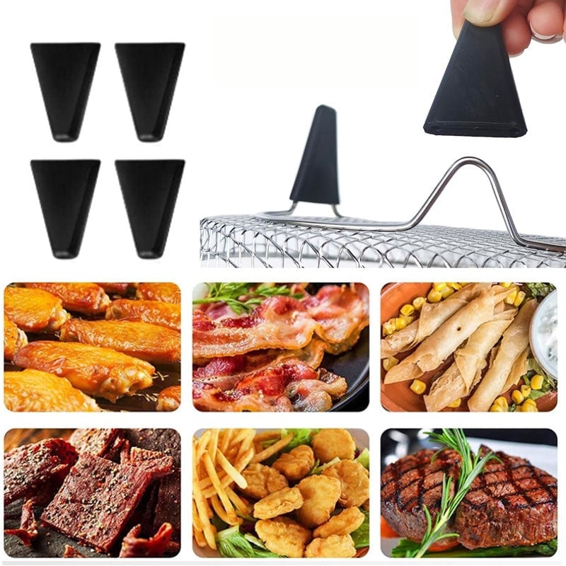 Stackable Air Fryer Rack 3-Tier Stainless Steel with Heat-Resistant Tongs
