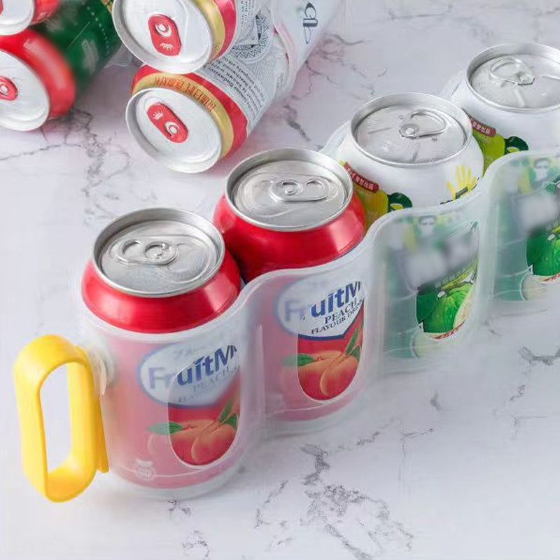 Stackable Can Storage Box Clear Plastic | Holds 4 Cans Per Tray, BPA-Free | Space-Saving Fridge & Pantry Organiser