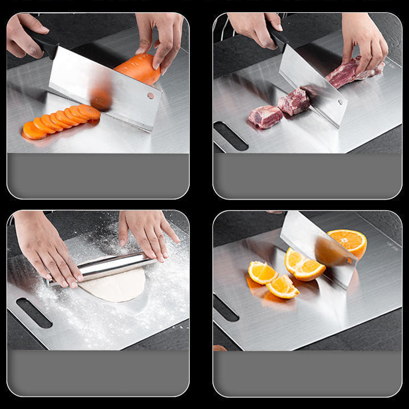 Stainless Steel Cutting Board Double-Sided | Anti-Bacterial & Anti-Mould Surface | Rust-Resistant Chopping Board