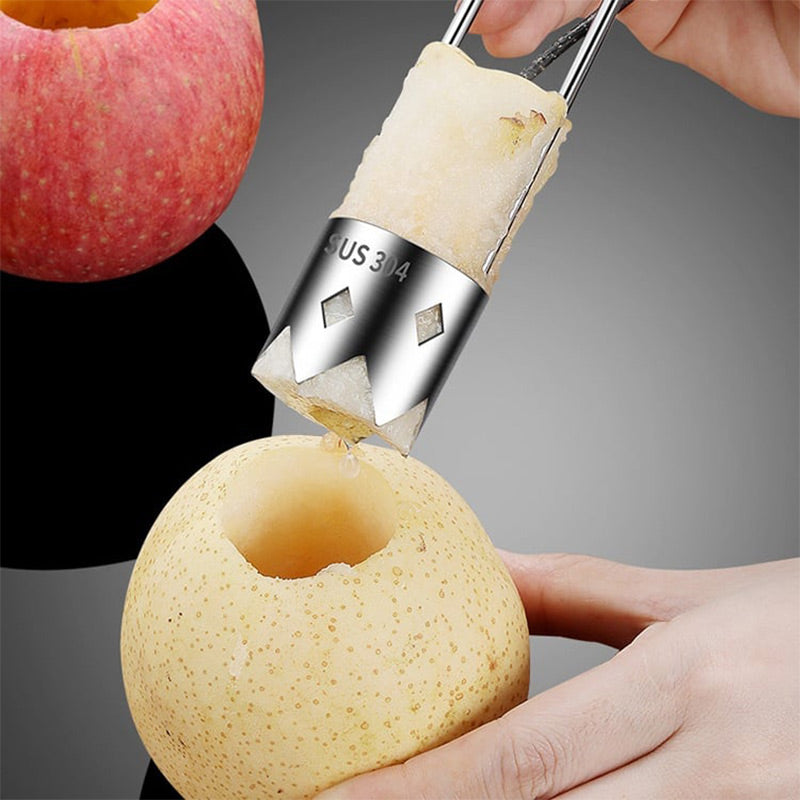 Stainless Steel Fruit Corer Knife | Razor-Sharp Blade with Ergonomic Non-Slip Grip | Fast, Precise Fruit Coring Tool