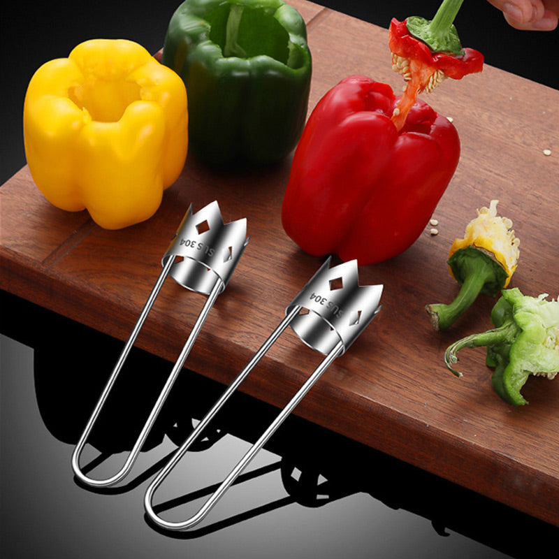 Stainless Steel Fruit Corer Knife | Razor-Sharp Blade with Ergonomic Non-Slip Grip | Fast, Precise Fruit Coring Tool