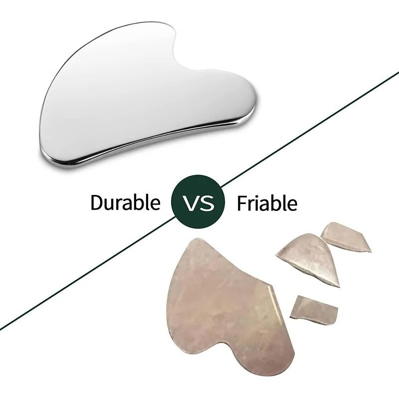 Stainless Steel Gua Sha Massager Tool | 304 Medical-Grade Steel | Face, Neck and Body Massage for Circulation and Relaxation