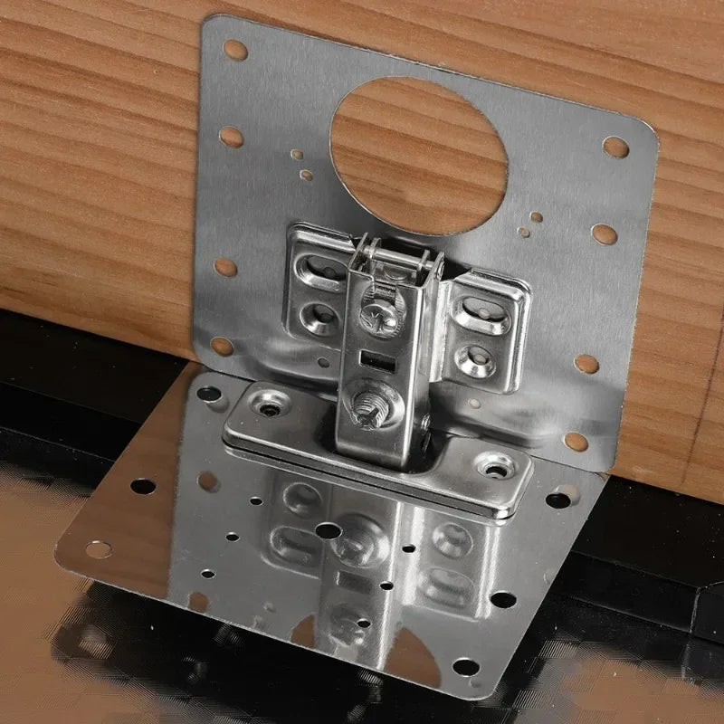 Stainless Steel Hinge Repair Kit | Fits Multiple Cabinet Door Sizes | Fixes Loose, Sagging or Broken Furniture Hinges